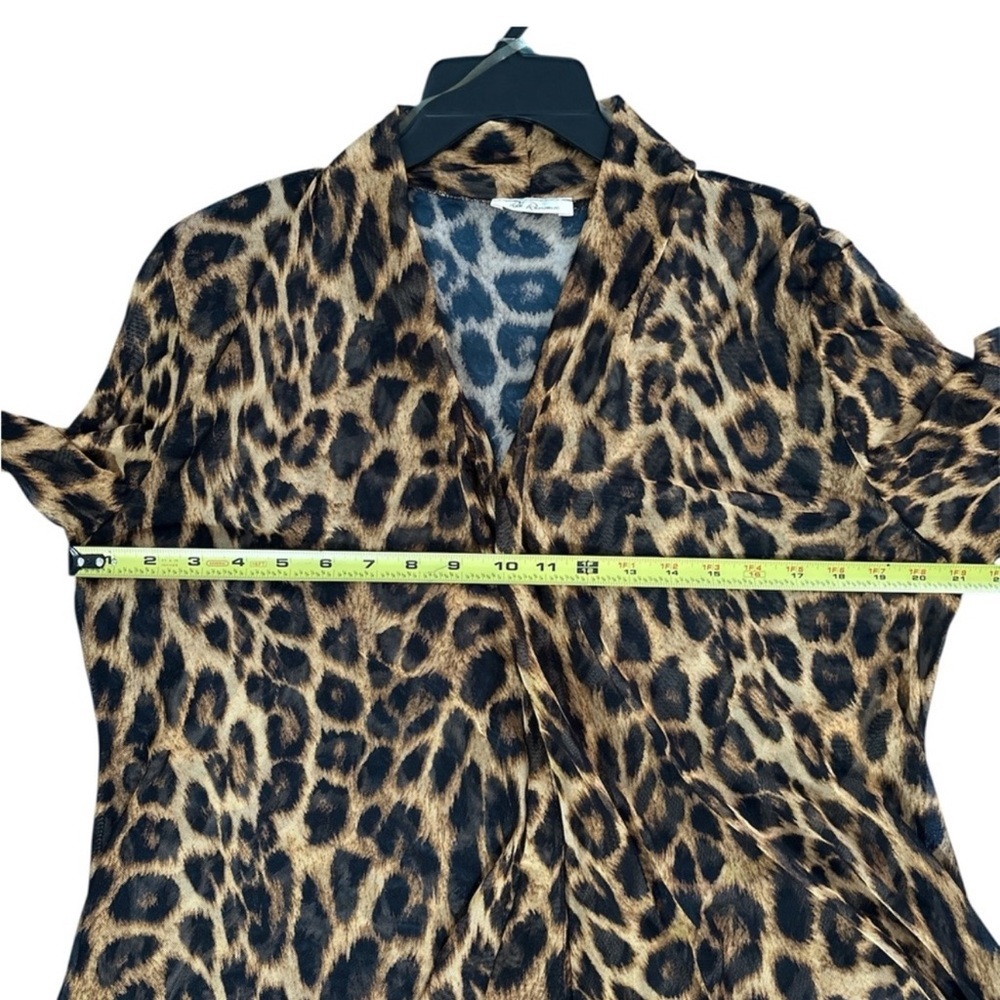 NWT Rae Republic Leopard Print Open Front Cardigan Women’s Size Large - Picture 3 of 8
